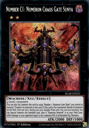 Number C1: Numeron Chaos Gate Sunya (BLAR-EN021) - Battles of Legend: Armageddon 1st Edition - Premium Yugioh Single from Konami - Just $0.40! Shop now at Game Crave Tournament Store
