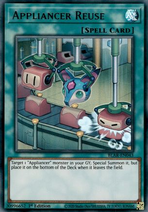 Appliancer Reuse (BLAR-EN043) - Battles of Legend: Armageddon 1st Edition - Premium Yugioh Single from Konami - Just $0.25! Shop now at Game Crave Tournament Store