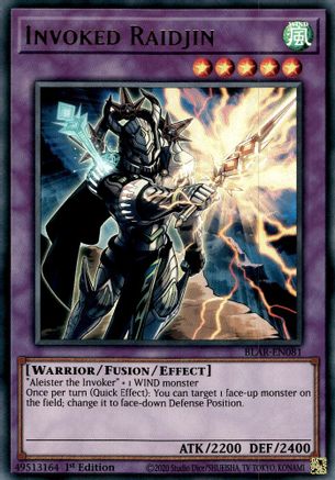 Invoked Raidjin (BLAR-EN081) - Battles of Legend: Armageddon 1st Edition - Premium Yugioh Single from Konami - Just $0.94! Shop now at Game Crave Tournament Store