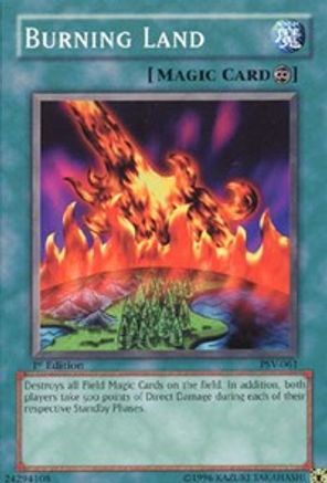 Burning Land (PSV-061) - Pharaoh's Servant 1st Edition - Premium Yugioh Single from Konami - Just $0.25! Shop now at Game Crave Tournament Store