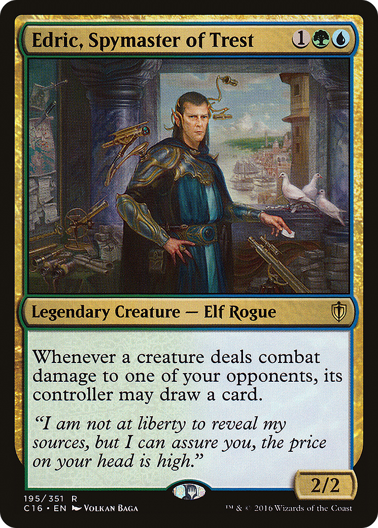 Edric, Spymaster of Trest (C16-195) - Commander 2016 - Premium MTG Single from Wizards of the Coast - Just $0.22! Shop now at Game Crave Tournament Store
