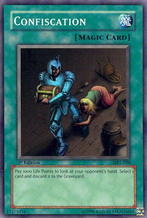 Confiscation (MRL-038) - Magic Ruler 1st Edition - Premium Yugioh Single from Konami - Just $8.32! Shop now at Game Crave Tournament Store