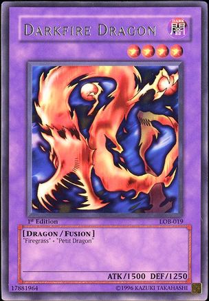 Darkfire Dragon (LOB-019) - The Legend of Blue Eyes White Dragon 1st Edition - Premium Yugioh Single from Konami - Just $24.27! Shop now at Game Crave Tournament Store