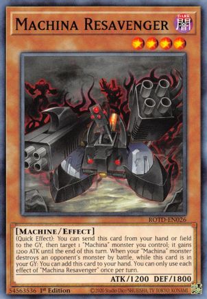Machina Resavenger (ROTD-EN026) - Rise of the Duelist 1st Edition - Premium Yugioh Single from Konami - Just $0.08! Shop now at Game Crave Tournament Store