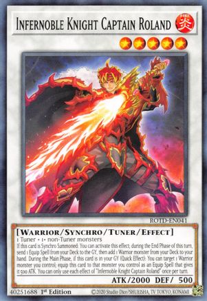 Infernoble Knight Captain Roland (ROTD-EN041) - Rise of the Duelist 1st Edition - Premium Yugioh Single from Konami - Just $0.25! Shop now at Game Crave Tournament Store