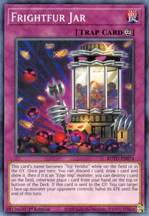 Frightfur Jar (ROTD-EN074) - Rise of the Duelist 1st Edition - Premium Yugioh Single from Konami - Just $0.25! Shop now at Game Crave Tournament Store