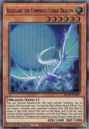 Seleglare the Luminous Lunar Dragon (ROTD-EN087) - Rise of the Duelist 1st Edition - Premium Yugioh Single from Konami - Just $0.25! Shop now at Game Crave Tournament Store