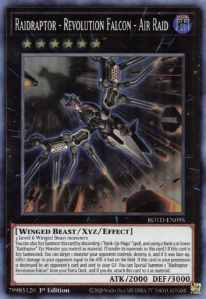 Raidraptor - Revolution Falcon - Air Raid (ROTD-EN095) - Rise of the Duelist 1st Edition - Premium Yugioh Single from Konami - Just $0.25! Shop now at Game Crave Tournament Store