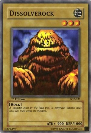 Dissolverock (LOB-031) - The Legend of Blue Eyes White Dragon 1st Edition - Premium Yugioh Single from Konami - Just $0.98! Shop now at Game Crave Tournament Store