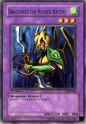 Dragoness the Wicked Knight (LOB-086) - The Legend of Blue Eyes White Dragon 1st Edition - Premium Yugioh Single from Konami - Just $16.39! Shop now at Game Crave Tournament Store