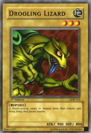 Drooling Lizard (LOB-115) - The Legend of Blue Eyes White Dragon 1st Edition - Premium Yugioh Single from Konami - Just $1.16! Shop now at Game Crave Tournament Store