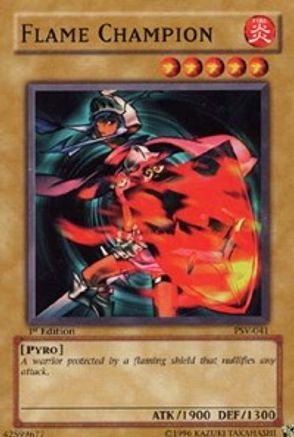 Flame Champion (PSV-041) - Pharaoh's Servant 1st Edition - Premium Yugioh Single from Konami - Just $0.09! Shop now at Game Crave Tournament Store
