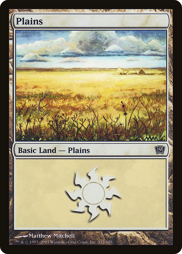 Plains (9ED-332★) - Ninth Edition Foil - Premium MTG Single from Wizards of the Coast - Just $0.24! Shop now at Game Crave Tournament Store