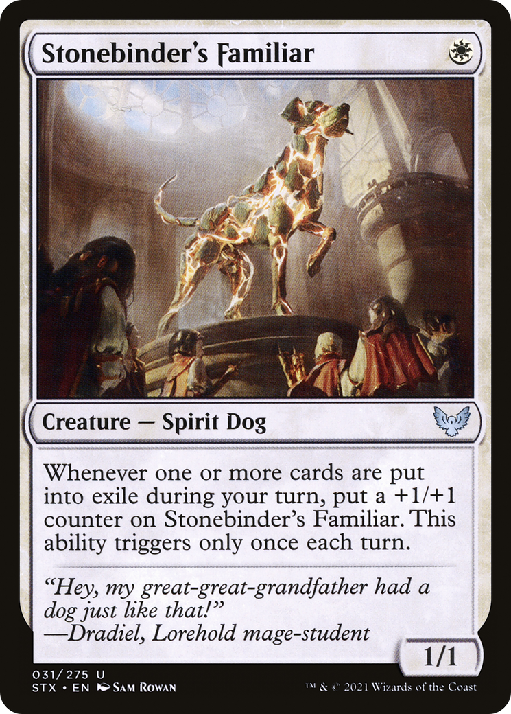 Stonebinder's Familiar (STX-031) - Strixhaven: School of Mages - Premium MTG Single from Wizards of the Coast - Just $0.08! Shop now at Game Crave Tournament Store