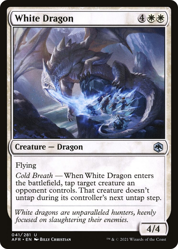 White Dragon (AFR-041) - Adventures in the Forgotten Realms Foil - Premium MTG Single from Wizards of the Coast - Just $0.08! Shop now at Game Crave Tournament Store