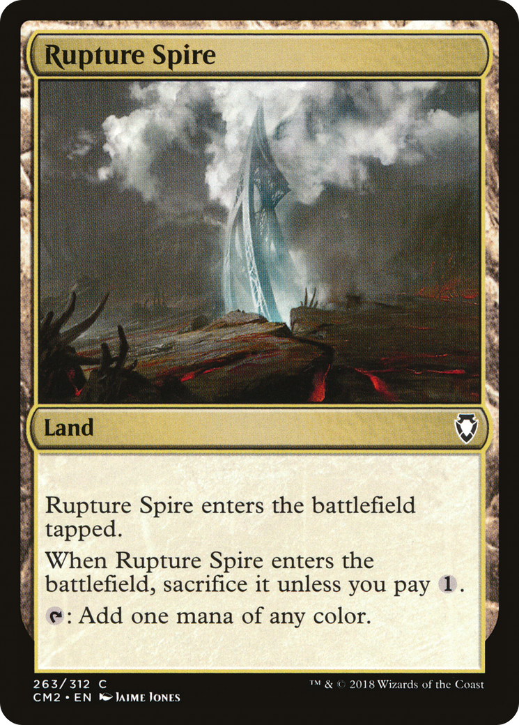 Rupture Spire (CM2-263) - Commander Anthology Volume II - Premium MTG Single from Wizards of the Coast - Just $0.08! Shop now at Game Crave Tournament Store