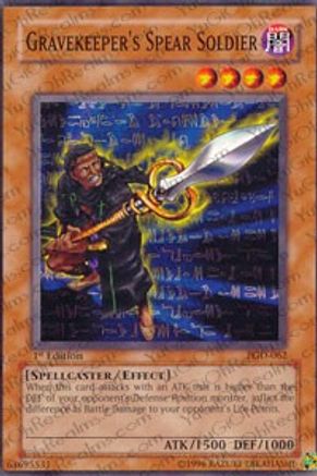 Gravekeeper's Spear Soldier (PGD-062) - Pharaonic Guardian Unlimited - Premium Yugioh Single from Konami - Just $0.41! Shop now at Game Crave Tournament Store
