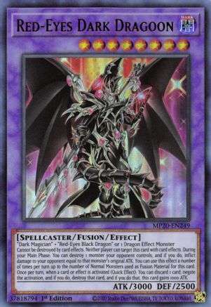 Red-Eyes Dark Dragoon (MP20-EN249) - 2020 Tin of Lost Memories 1st Edition - Premium Yugioh Single from Konami - Just $3.67! Shop now at Game Crave Tournament Store