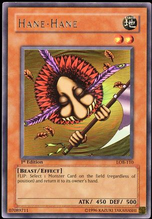 Hane-Hane (LOB-110) - The Legend of Blue Eyes White Dragon Unlimited - Premium Yugioh Single from Konami - Just $0.28! Shop now at Game Crave Tournament Store