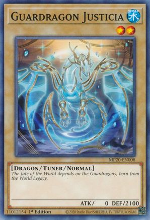 Guardragon Justicia (MP20-EN008) - 2020 Tin of Lost Memories 1st Edition - Premium Yugioh Single from Konami - Just $0.25! Shop now at Game Crave Tournament Store