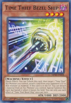 Time Thief Bezel Ship (MP20-EN038) - 2020 Tin of Lost Memories 1st Edition - Premium Yugioh Single from Konami - Just $0.25! Shop now at Game Crave Tournament Store