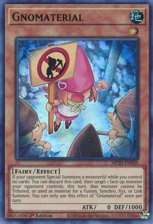 Gnomaterial (MP20-EN050) - 2020 Tin of Lost Memories 1st Edition - Premium Yugioh Single from Konami - Just $0.58! Shop now at Game Crave Tournament Store