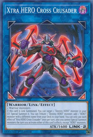 Xtra HERO Cross Crusader (MP20-EN070) - 2020 Tin of Lost Memories 1st Edition - Premium Yugioh Single from Konami - Just $0.44! Shop now at Game Crave Tournament Store
