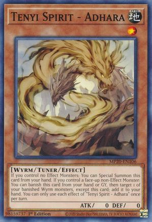 Tenyi Spirit - Adhara (MP20-EN106) - 2020 Tin of Lost Memories 1st Edition - Premium Yugioh Single from Konami - Just $0.25! Shop now at Game Crave Tournament Store