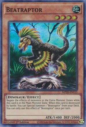 Beatraptor (MP20-EN115) - 2020 Tin of Lost Memories 1st Edition - Premium Yugioh Single from Konami - Just $0.25! Shop now at Game Crave Tournament Store