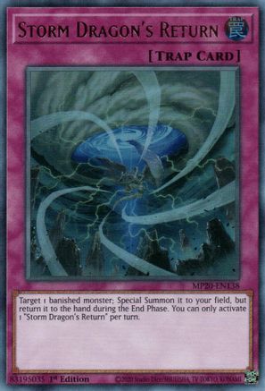 Storm Dragon's Return (MP20-EN138) - 2020 Tin of Lost Memories 1st Edition - Premium Yugioh Single from Konami - Just $0.25! Shop now at Game Crave Tournament Store