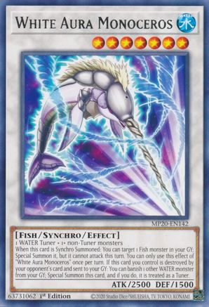 White Aura Monoceros (MP20-EN142) - 2020 Tin of Lost Memories 1st Edition - Premium Yugioh Single from Konami - Just $0.25! Shop now at Game Crave Tournament Store