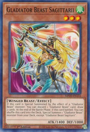 Gladiator Beast Sagittarii (MP20-EN155) - 2020 Tin of Lost Memories 1st Edition - Premium Yugioh Single from Konami - Just $0.08! Shop now at Game Crave Tournament Store