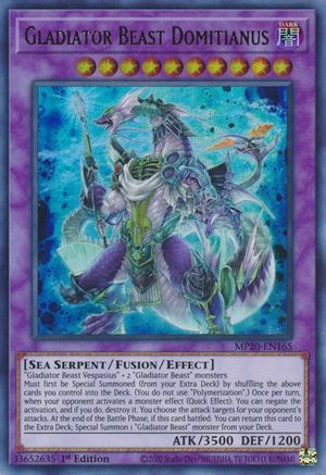 Gladiator Beast Domitianus (MP20-EN165) - 2020 Tin of Lost Memories 1st Edition - Premium Yugioh Single from Konami - Just $0.30! Shop now at Game Crave Tournament Store