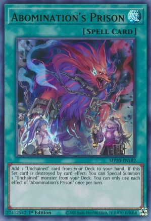 Abomination's Prison (MP20-EN182) - 2020 Tin of Lost Memories 1st Edition - Premium Yugioh Single from Konami - Just $0.29! Shop now at Game Crave Tournament Store