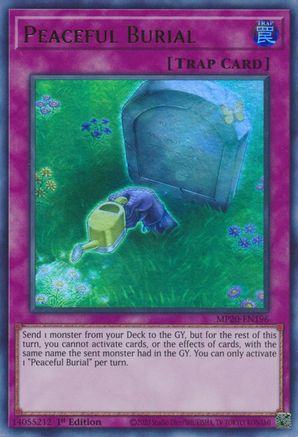Peaceful Burial (MP20-EN196) - 2020 Tin of Lost Memories 1st Edition - Premium Yugioh Single from Konami - Just $0.23! Shop now at Game Crave Tournament Store