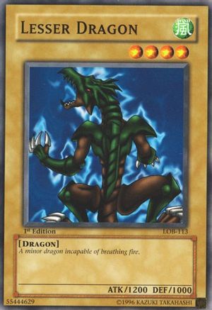 Lesser Dragon (LOB-113) - The Legend of Blue Eyes White Dragon Unlimited - Premium Yugioh Single from Konami - Just $0.25! Shop now at Game Crave Tournament Store