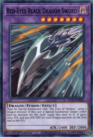 Red-Eyes Black Dragon Sword (DLCS-EN063) - Dragons of Legend: The Complete Series 1st Edition - Premium Yugioh Single from Konami - Just $0.39! Shop now at Game Crave Tournament Store