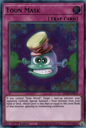 Toon Mask (DLCS-EN079) - Dragons of Legend: The Complete Series 1st Edition - Premium Yugioh Single from Konami - Just $0.93! Shop now at Game Crave Tournament Store