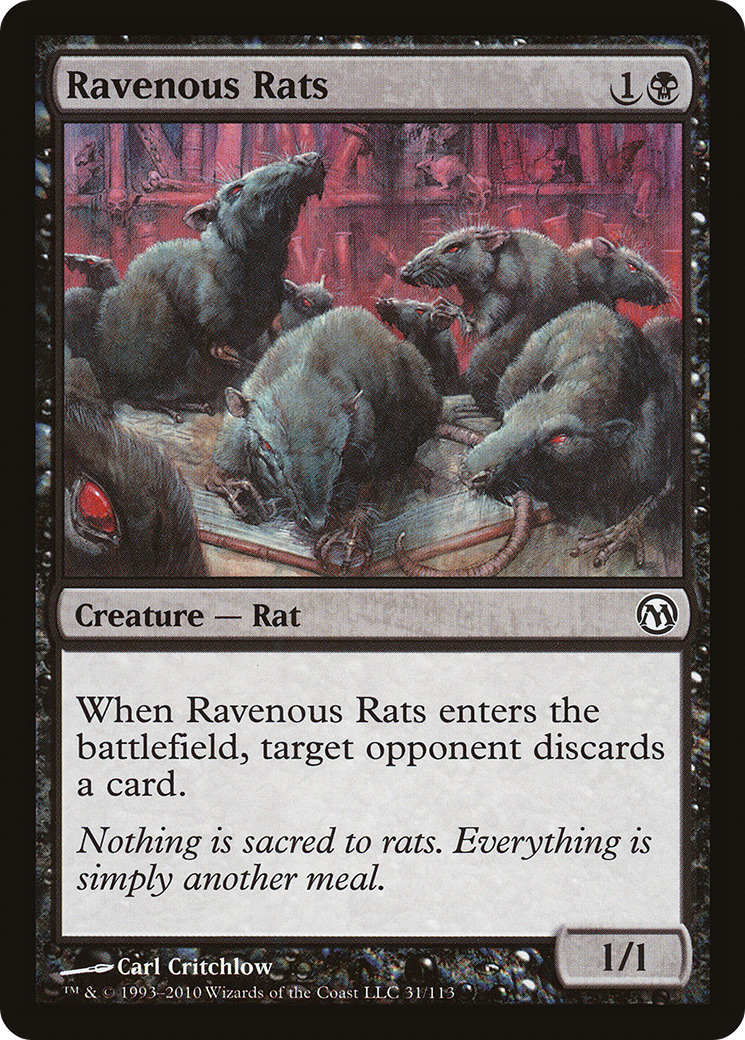 Ravenous Rats (DPA-031) - Duels of the Planeswalkers - Premium MTG Single from Wizards of the Coast - Just $0.08! Shop now at Game Crave Tournament Store