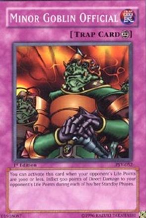 Minor Goblin Official (PSV-052) - Pharaoh's Servant Unlimited - Premium Yugioh Single from Konami - Just $0.08! Shop now at Game Crave Tournament Store