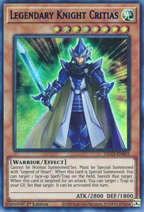 Legendary Knight Critias (Purple) (DLCS-EN002) - Dragons of Legend: The Complete Series 1st Edition - Premium Yugioh Single from Konami - Just $0.23! Shop now at Game Crave Tournament Store