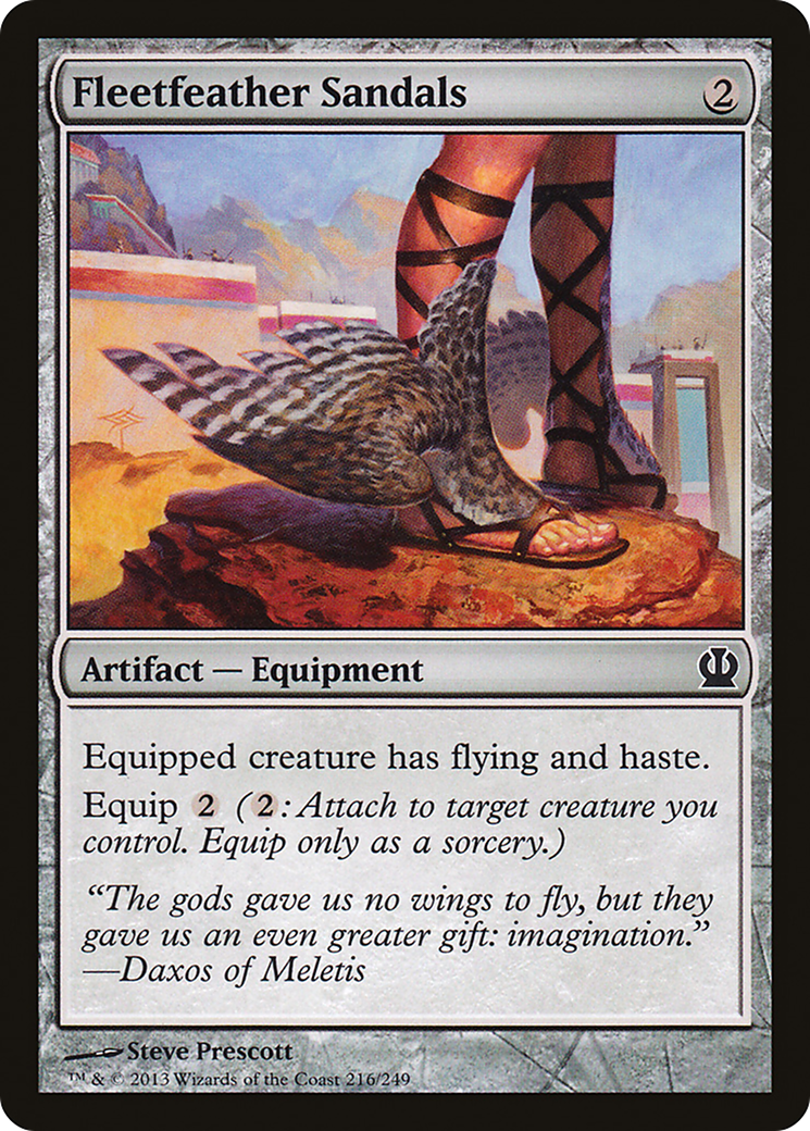 Fleetfeather Sandals (THS-216) - Theros Foil - Premium MTG Single from Wizards of the Coast - Just $0.22! Shop now at Game Crave Tournament Store
