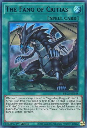 The Fang of Critias (Purple) (DLCS-EN058) - Dragons of Legend: The Complete Series 1st Edition - Premium Yugioh Single from Konami - Just $0.32! Shop now at Game Crave Tournament Store