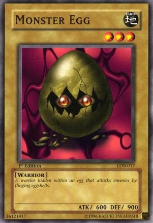 Monster Egg (LOB-017) - The Legend of Blue Eyes White Dragon 1st Edition - Premium Yugioh Single from Konami - Just $0.82! Shop now at Game Crave Tournament Store