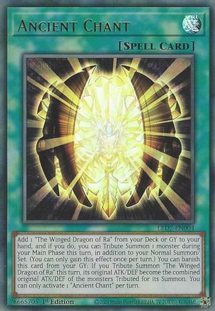Ancient Chant (LED7-EN004) - Legendary Duelists: Rage of Ra 1st Edition - Premium Yugioh Single from Konami - Just $6.42! Shop now at Game Crave Tournament Store