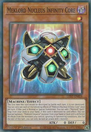Meklord Nucleus Infinity Core (LED7-EN018) - Legendary Duelists: Rage of Ra 1st Edition - Premium Yugioh Single from Konami - Just $0.25! Shop now at Game Crave Tournament Store