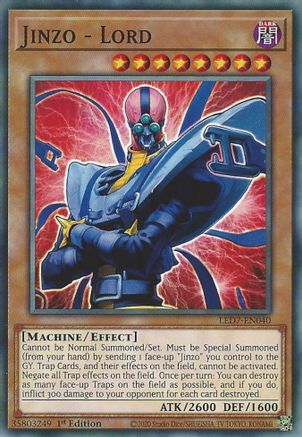 Jinzo - Lord (LED7-EN040) - Legendary Duelists: Rage of Ra 1st Edition - Premium Yugioh Single from Konami - Just $0.25! Shop now at Game Crave Tournament Store