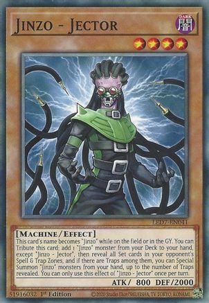 Jinzo - Jector (LED7-EN041) - Legendary Duelists: Rage of Ra Unlimited - Premium Yugioh Single from Konami - Just $0.25! Shop now at Game Crave Tournament Store