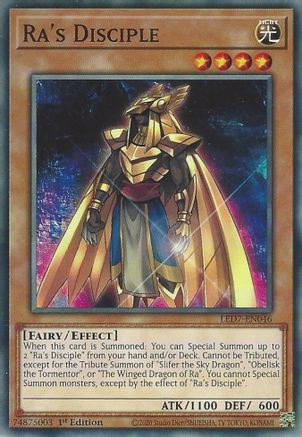 Ra's Disciple (LED7-EN046) - Legendary Duelists: Rage of Ra 1st Edition - Premium Yugioh Single from Konami - Just $0.25! Shop now at Game Crave Tournament Store