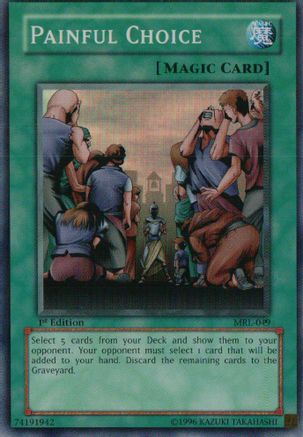 Painful Choice (MRL-049) - Magic Ruler 1st Edition - Premium Yugioh Single from Konami - Just $7.95! Shop now at Game Crave Tournament Store